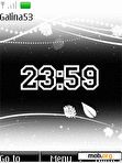 Download mobile theme BW autumn clock anim