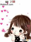 Download mobile theme cute girl