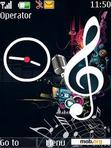 Download mobile theme Music Clock