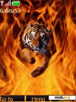 Download mobile theme Fire Tiger Animation