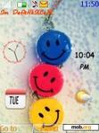 Download mobile theme smiley clock