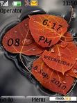 Download mobile theme Leaves Clock