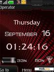 Download mobile theme clock indicators red