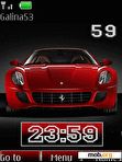 Download mobile theme Ferrari clock anim