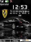 Download mobile theme Animated Ferrari Clock