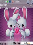 Download mobile theme Love Bunnies