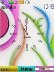 Download mobile theme Colorful Clock