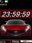 Скачать тему Mazda, clock, animation