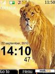 Download mobile theme lion clock