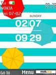 Download mobile theme Umbrella clock