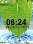 Download mobile theme leaf clock