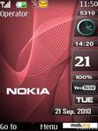 Download mobile theme Nokia_Red_Waves.nth