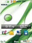 Download mobile theme Green_Dual_Clock.nth