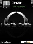 Скачать тему I love music