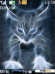 Download mobile theme Blue Fractal Cat By ACAPELLA