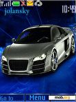 Download mobile theme blue car animated