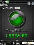 Download mobile theme Animated Sony Ericsson Clock