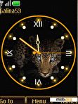 Download mobile theme Leopard analog clock anim