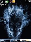 Download mobile theme Blue Smoke Scull By ACAPELLA