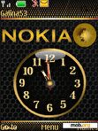 Download mobile theme Nokia gold clock anim