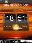 Download mobile theme HTC Sunset Clock