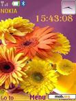 Download mobile theme Flowers Clock