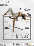 Download mobile theme Girl Clock