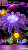 Download mobile theme neon flower