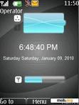 Download mobile theme Dark Glossy Clock