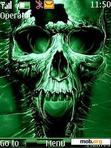 Download mobile theme Green Scull By ACAPELLA