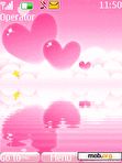 Download mobile theme pink hearts