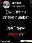 Скачать тему Lost My Number