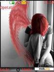 Download mobile theme Sad Angel Girl