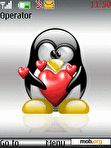 Download mobile theme Tux Love and Music