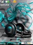 Download mobile theme Blue Headphone