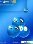 Скачать тему Blue smiley