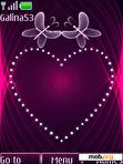 Download mobile theme Heart $ butterfly anim