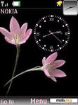 Download mobile theme Flower Clock With Icons