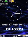 Download mobile theme clock blue animated