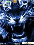 Download mobile theme Blue Fractal Tiger By ACAPELLA