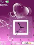 Download mobile theme Valentine dual Clock