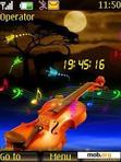 Download mobile theme violin clock