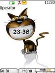 Download mobile theme cat clock