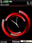 Download mobile theme Analog clock red