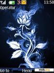 Download mobile theme Blue Fire Rose By ACAPELLA