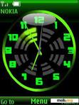 Download mobile theme Green Clock