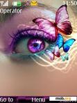 Download mobile theme Pink Butterfly Eye By ACAPELLA