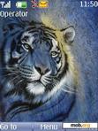 Download mobile theme Tiger Head Blue