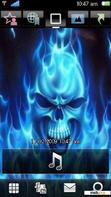 Download mobile theme Blue Fire Skull