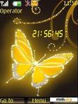 Download mobile theme Butterfly Clock